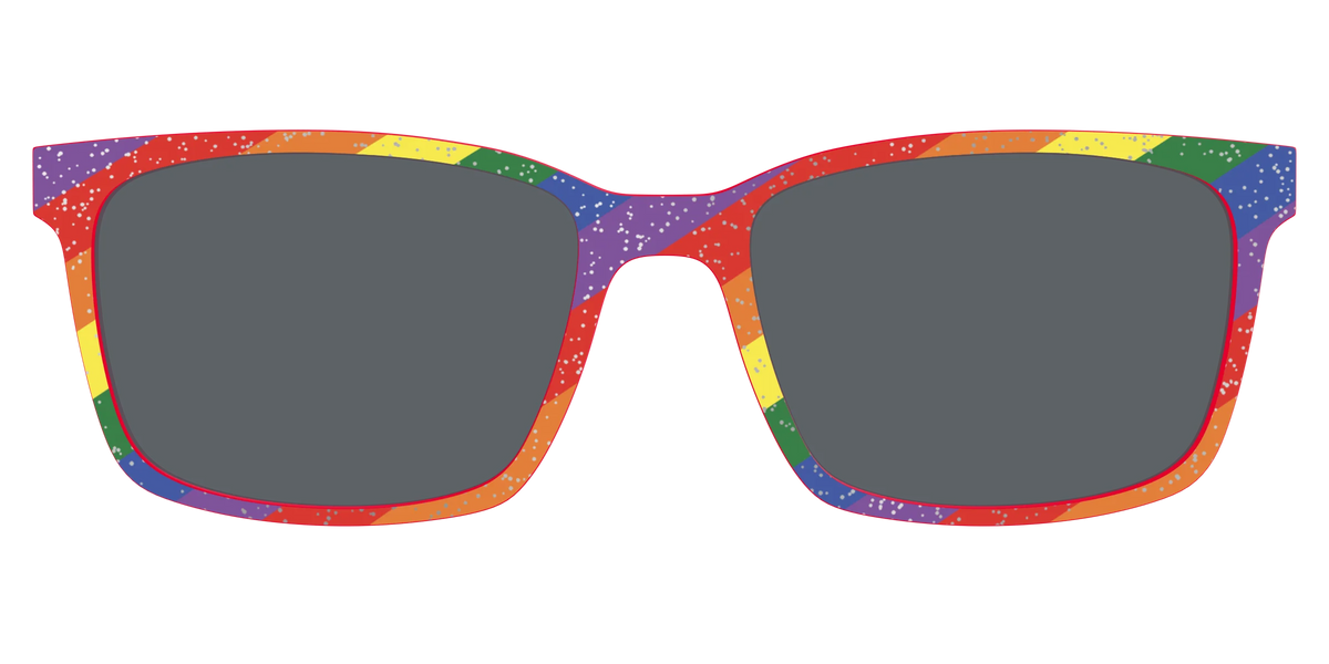 The Polarized Traditional Pride Flag Glitter Sun Top