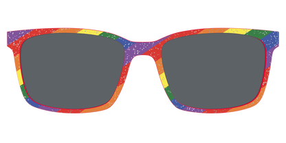The Polarized Traditional Pride Flag Glitter Sun Top