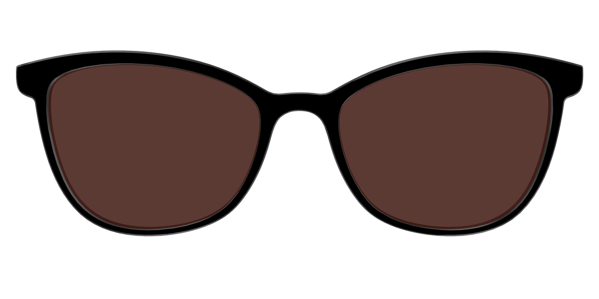 The Black with Brown Golf Lens