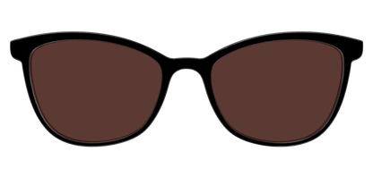 The Black with Brown Golf Lens