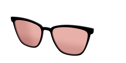 The Black With Coral Pink Lens