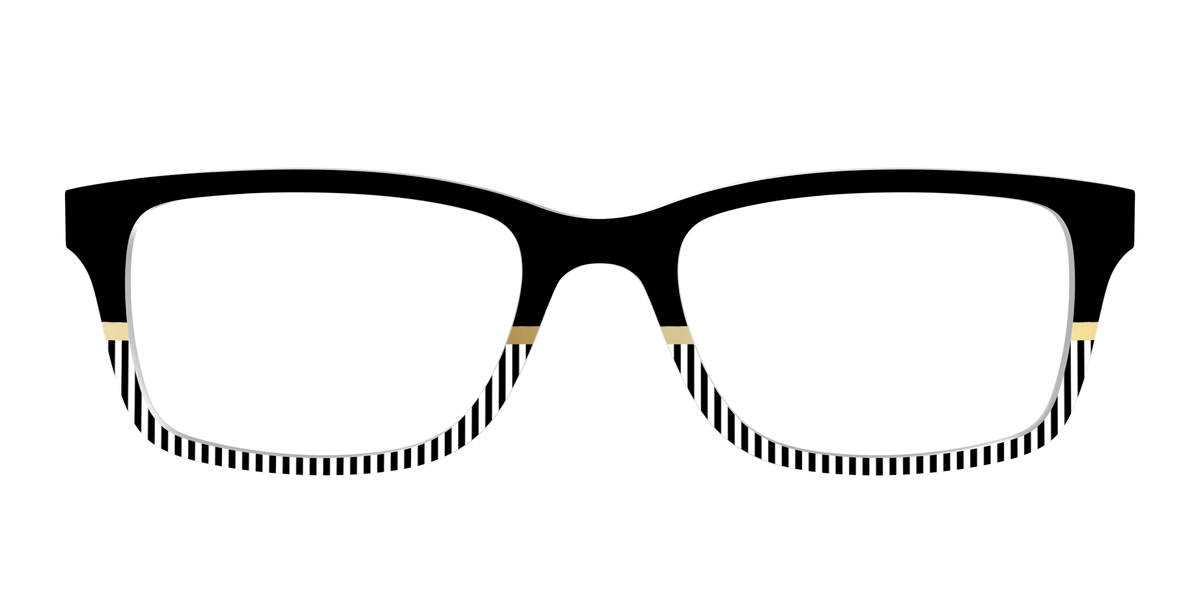 The Chic Stripes Crystal with Gold Foil
