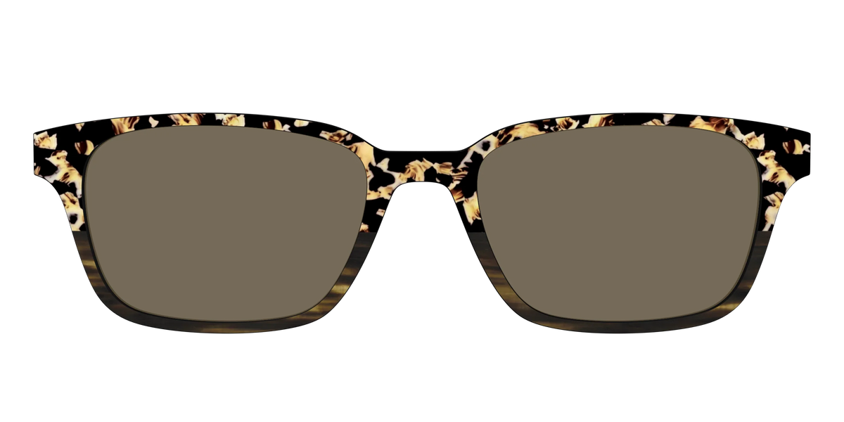The Polarized Caramel Tortoise Horn Split Sun Top