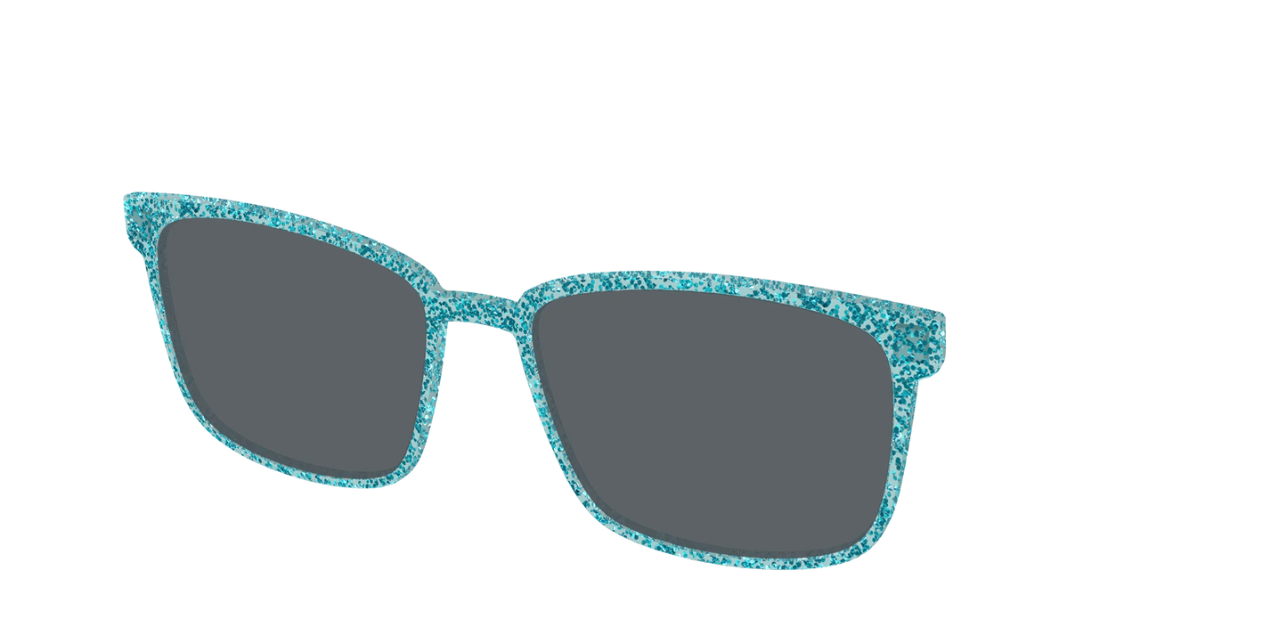 The Polarized Aquamarine Sparkle Sun Top