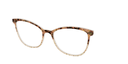 The Khaki Tortoise Crystal Split with Gold Flakes
