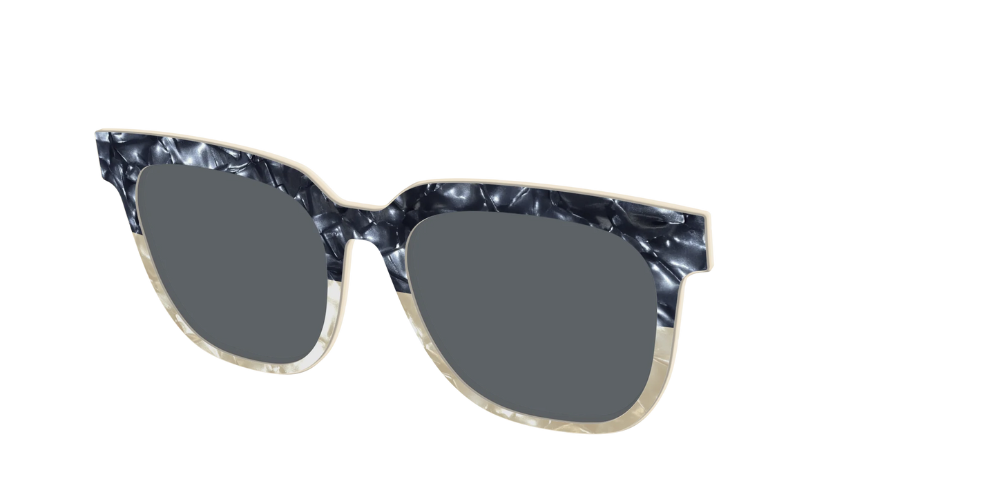 The Polarized Navy to Taupe Pearl Split Sun Top
