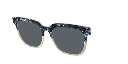 The Polarized Navy to Taupe Pearl Split Sun Top