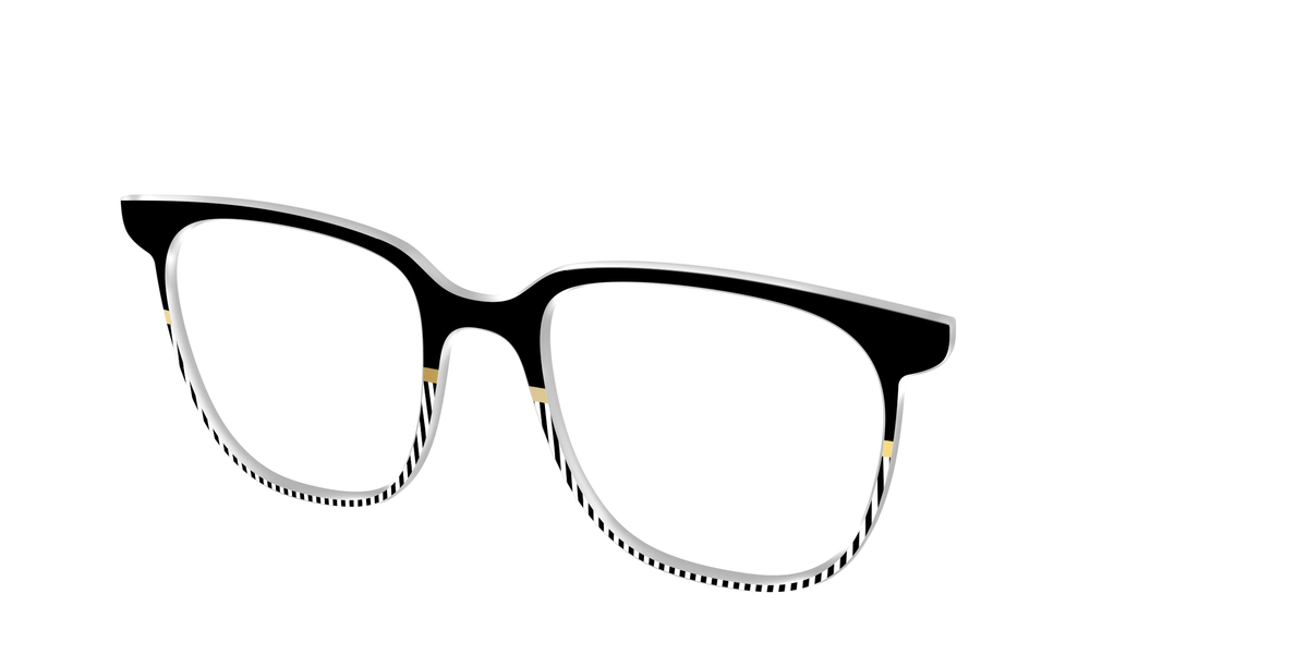 The Chic Stripes Crystal with Gold Foil