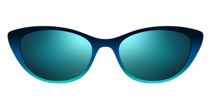 The Polarized Royal Blue to Seafoam Gradient Sun Top