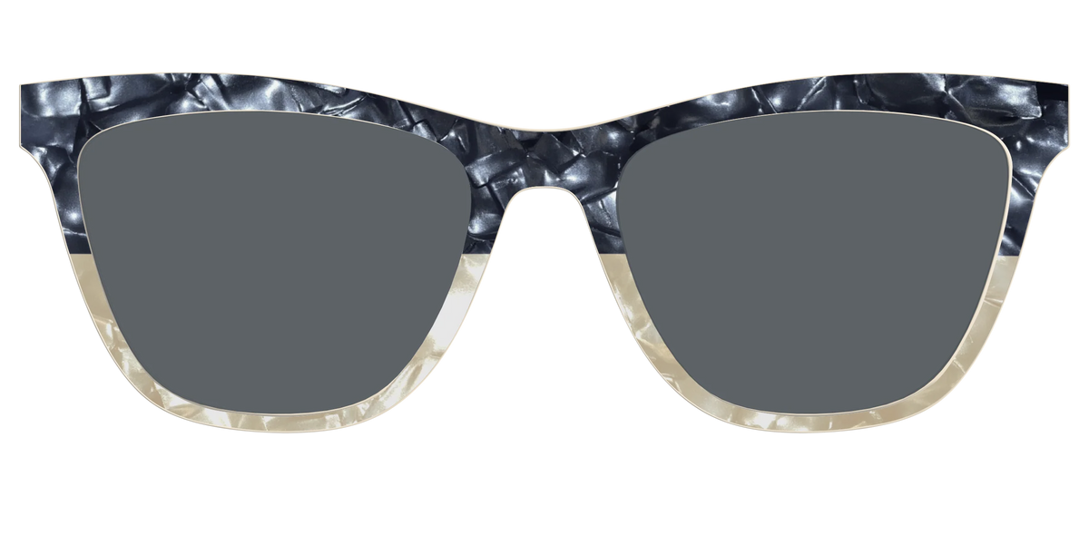 The Polarized Navy to Taupe Pearl Split Sun Top