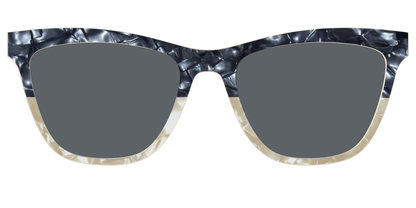 The Polarized Navy to Taupe Pearl Split Sun Top