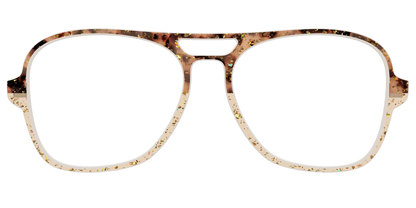 The Khaki Tortoise Crystal Split with Gold Flakes