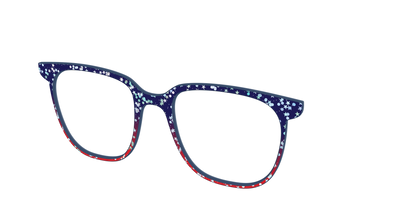 The Navy to Scarlet Gradient with Star Glitter
