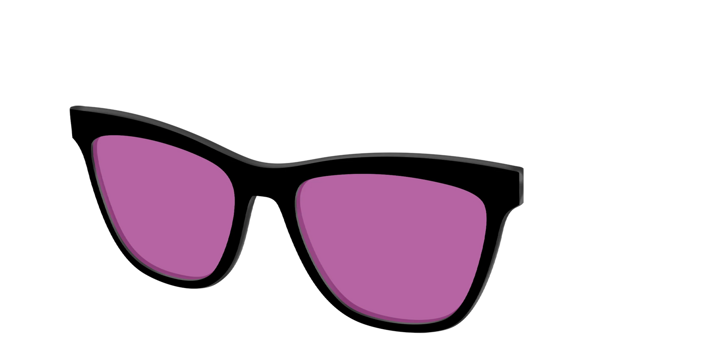 The Black with Violet Golf Lens