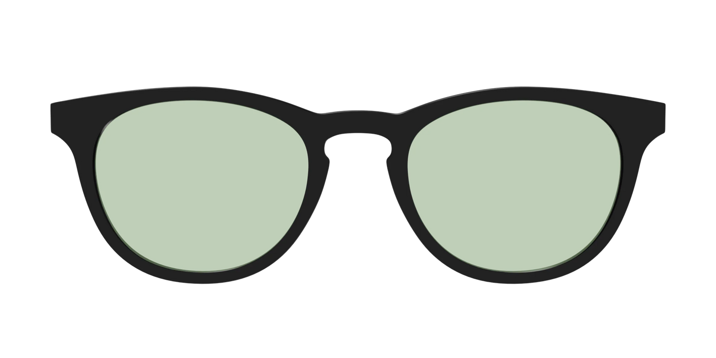 The Black With Sage Green Lens