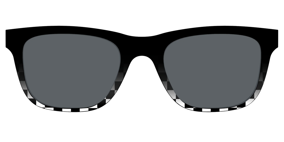 The Polarized Checkerboard Fade Sun Top