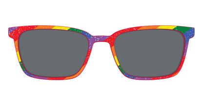 The Polarized Traditional Pride Flag Glitter Sun Top