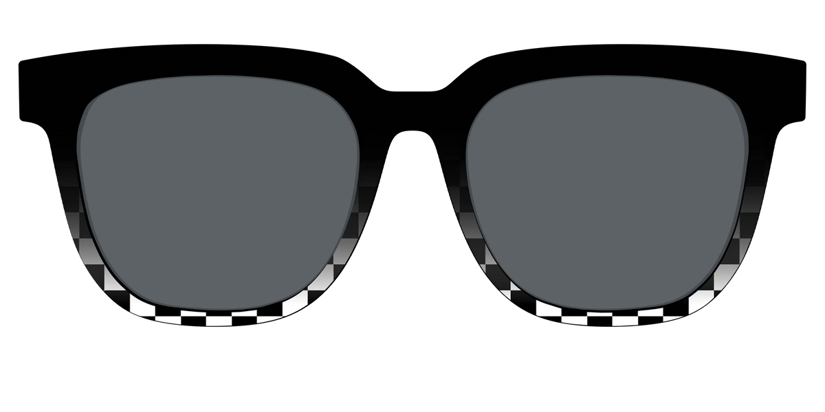 The Polarized Checkerboard Fade Sun Top