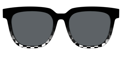 The Polarized Checkerboard Fade Sun Top