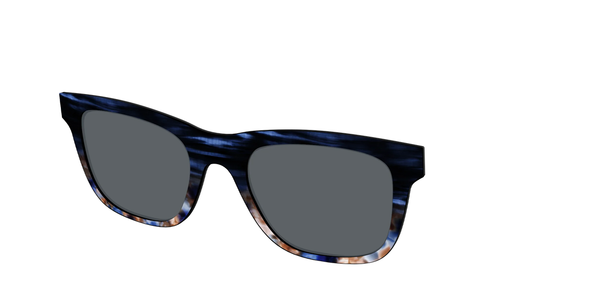 The Polarized Blue Horn Tortoise Sun Top
