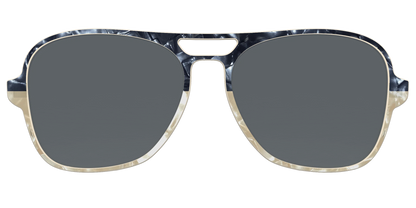 The Polarized Navy to Taupe Pearl Split Sun Top