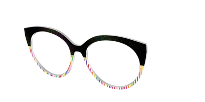 The Chic Pride Stripes Crystal with Gold Foil