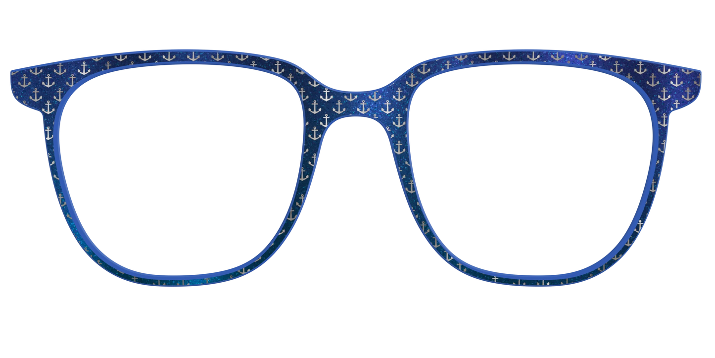The Blue Shimmer with Silver Foil Anchors