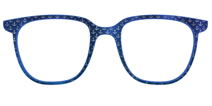 The Blue Shimmer with Silver Foil Anchors
