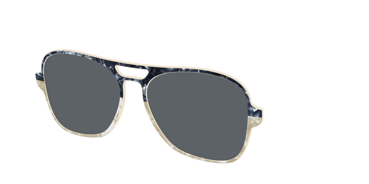 The Polarized Navy to Taupe Pearl Split Sun Top