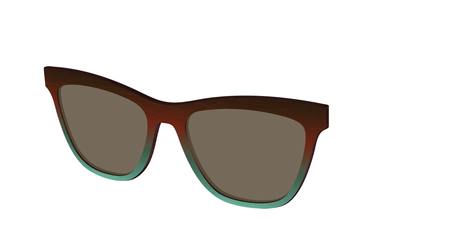The Polarized Mahogany to Juniper Woodgrain Sun Top