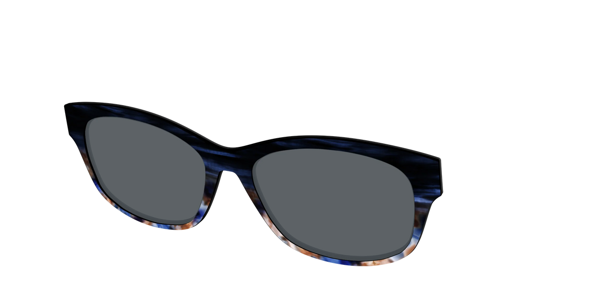 The Polarized Blue Horn Tortoise Sun Top