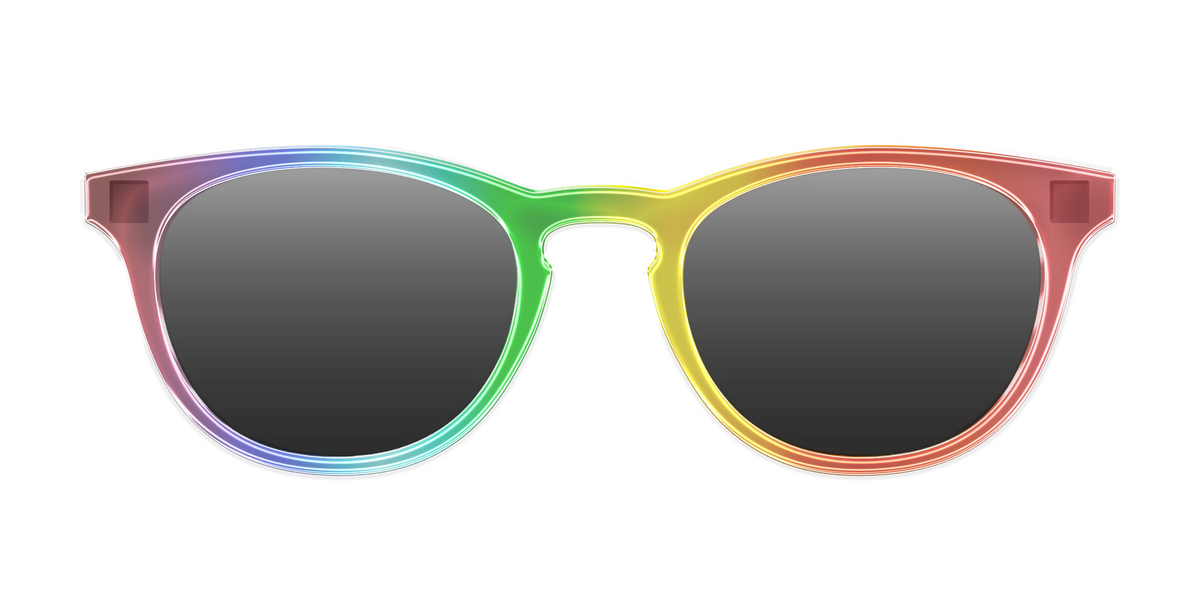 The Polarized Rainbow Gradient Sun Top