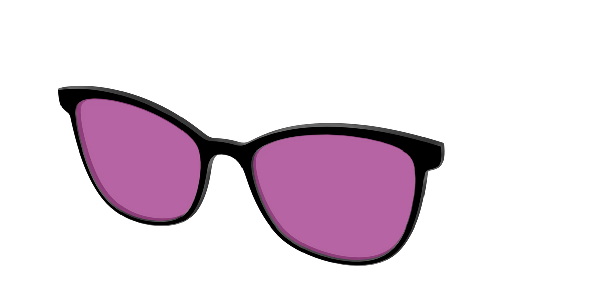 The Black with Violet Golf Lens