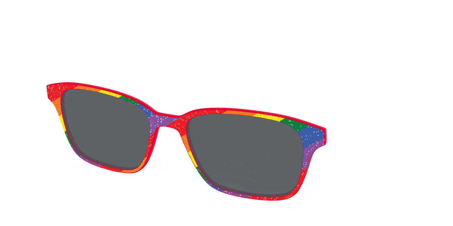 The Polarized Traditional Pride Flag Glitter Sun Top