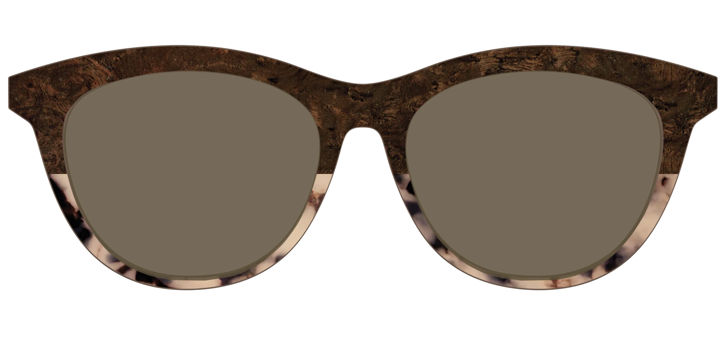 The Polarized Dark Oak Tortoise Split Sun Top