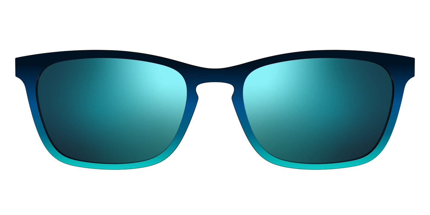 The Polarized Royal Blue to Seafoam Gradient Sun Top