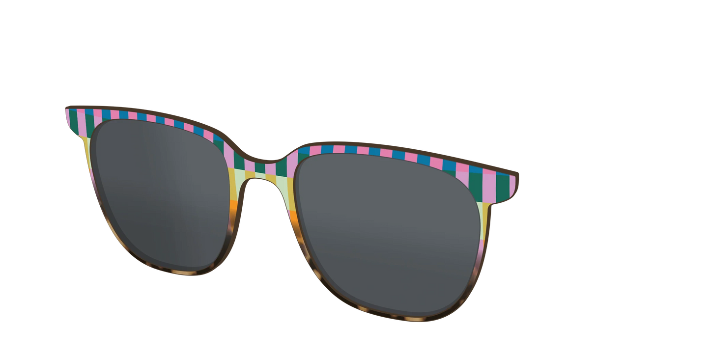 The Polarized Summer Stripes Tortoise Sun Top