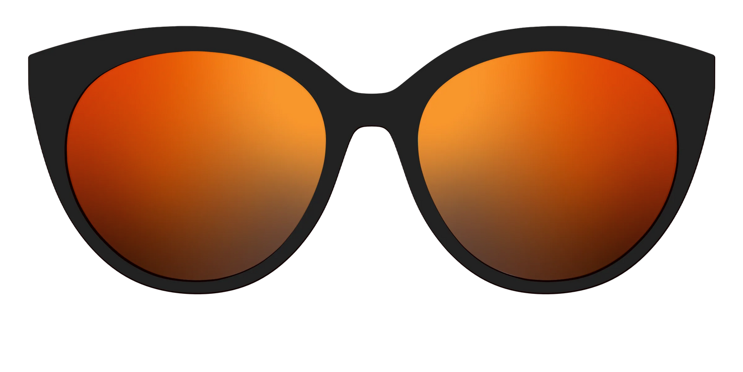 The Polarized Orange Reflective Sun Top