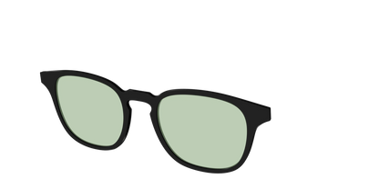 The Black With Sage Green Lens