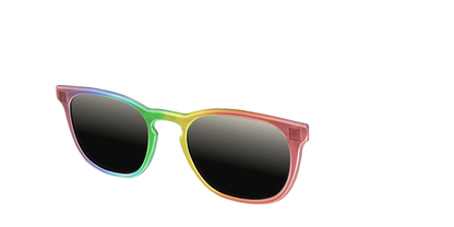 The Polarized Rainbow Gradient Sun Top