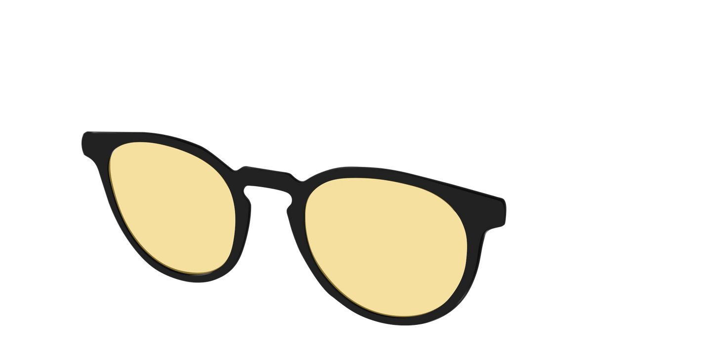 The Black With Citrine Yellow Lens