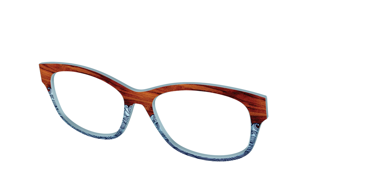 The Blue Wood Waves Crystal