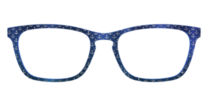 The Blue Shimmer with Silver Foil Anchors
