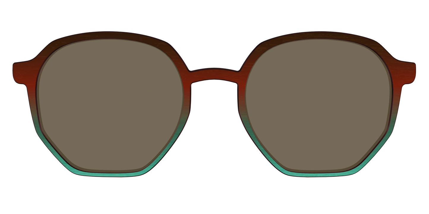 The Polarized Mahogany to Juniper Woodgrain Sun Top