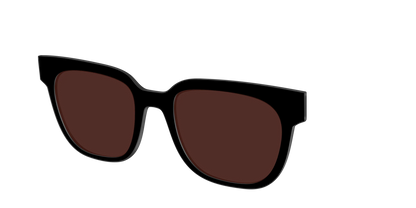 The Black with Brown Golf Lens