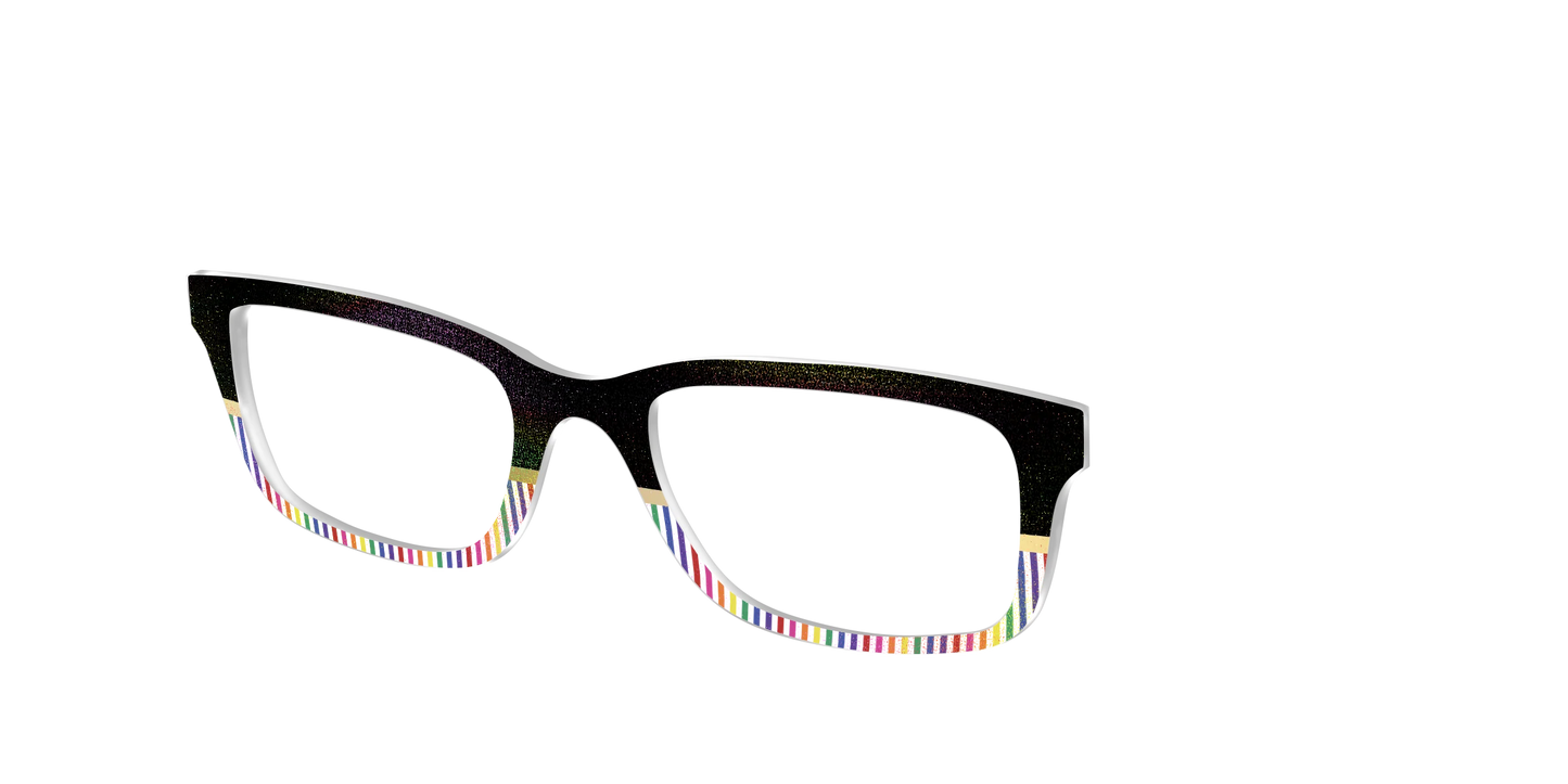 The Chic Pride Stripes Crystal with Gold Foil