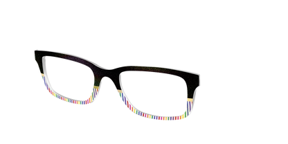 The Chic Pride Stripes Crystal with Gold Foil