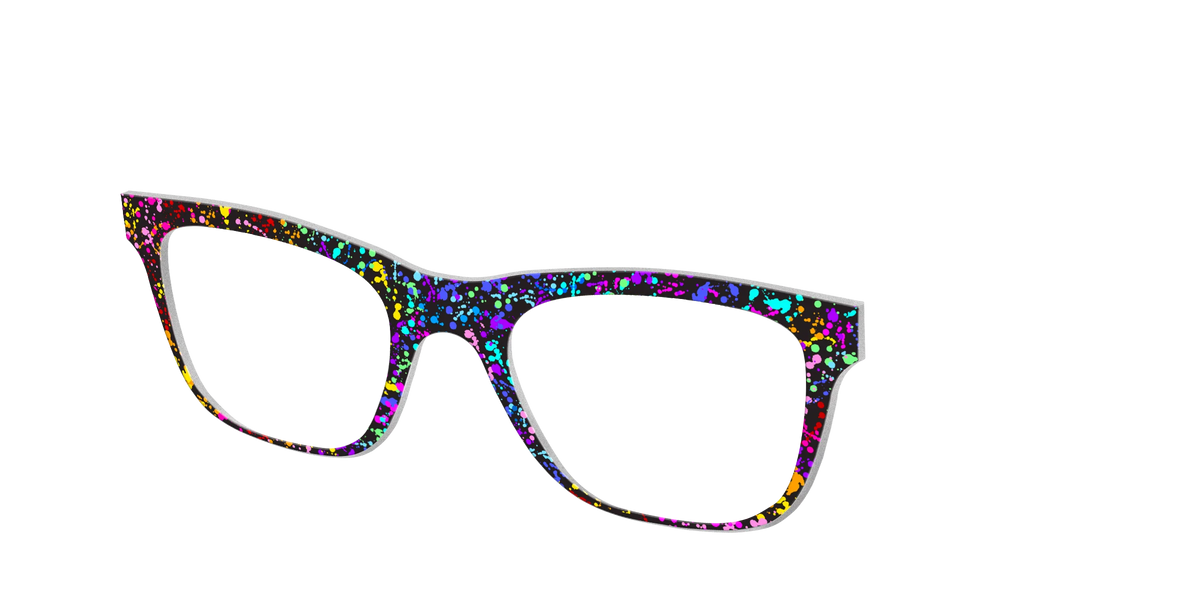 The Rainbow Splatter Black