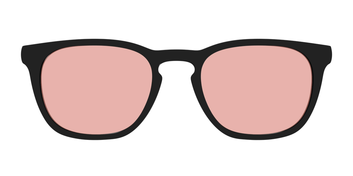 The Black With Coral Pink Lens