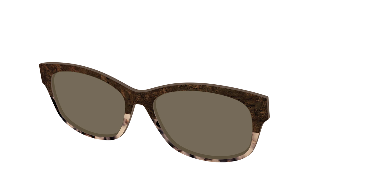 The Polarized Dark Oak Tortoise Split Sun Top